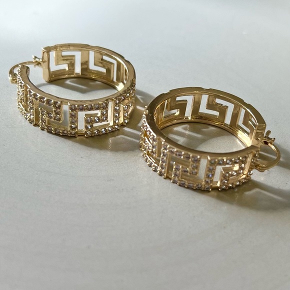 14k gold filled cz earrings - Picture 3 of 5